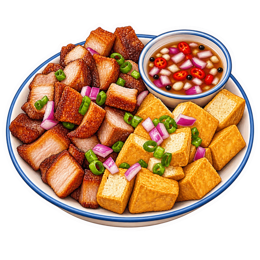 Tokwa't baboy sticker illustration