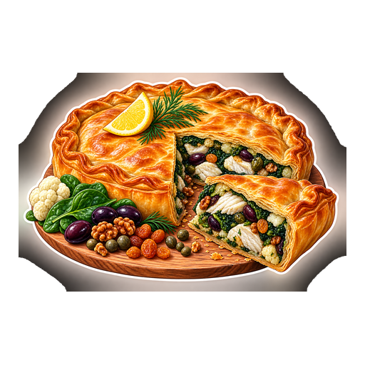 Lampuki Pie sticker illustration