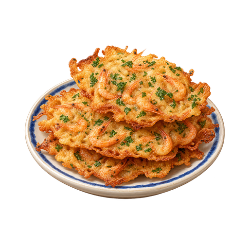 Shrimp Fritters sticker illustration