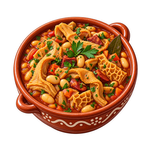 Tripas aos molhos sticker illustration