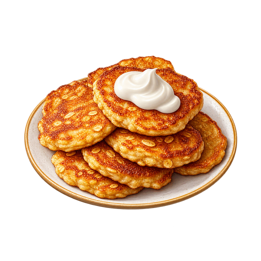 Oatmeal Pancakes sticker illustration