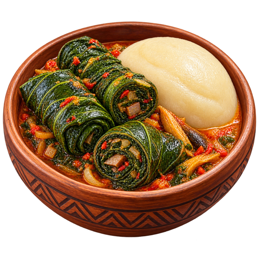 Congolese Spinach Rolls sticker illustration