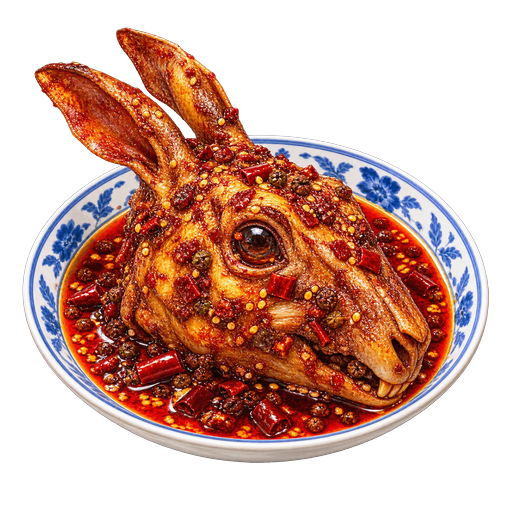 Spiced Rabbit Head sticker illustration