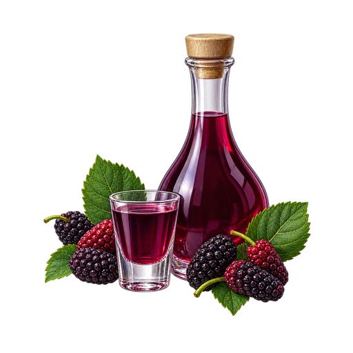 Mulberry Vodka sticker illustration