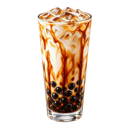 Brown Sugar Boba sticker illustration