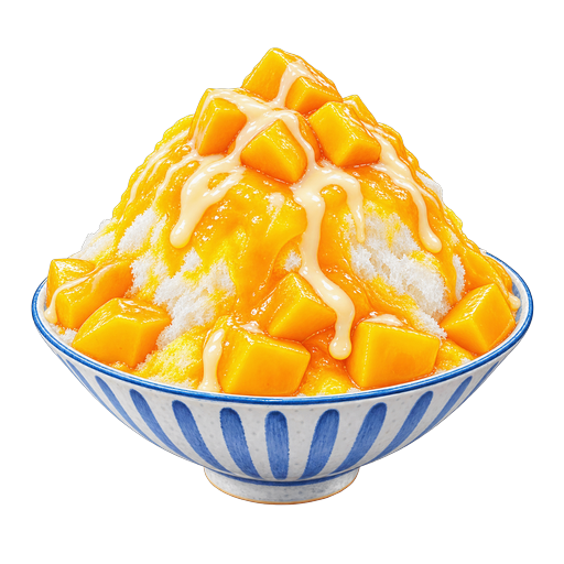 Mango Shaved Ice sticker illustration