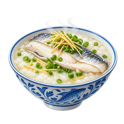 Milkfish Congee sticker illustration