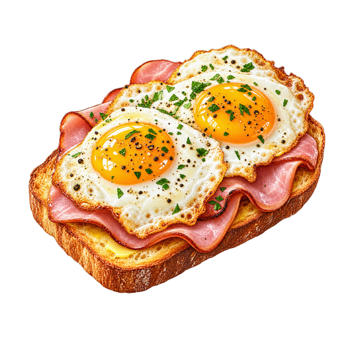 Dutch Ham-and-Egg Sandwich sticker illustration