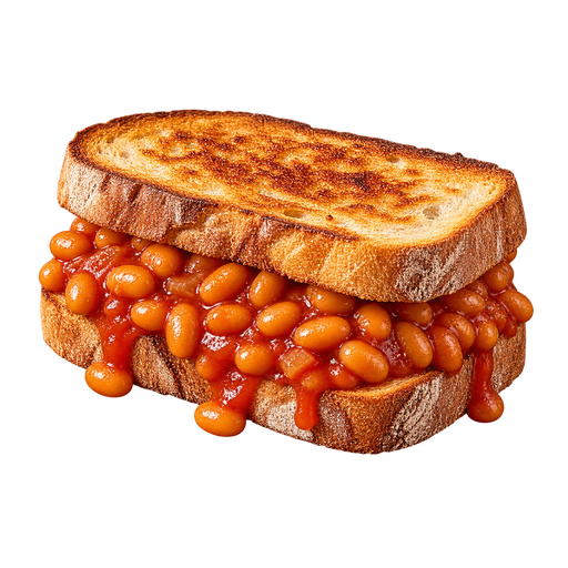 Baked Bean Sandwich sticker illustration