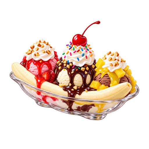 Banana Split sticker illustration