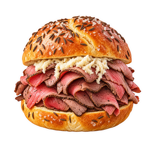 Beef on Weck sticker illustration