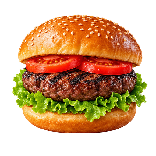 Bison Burger sticker illustration