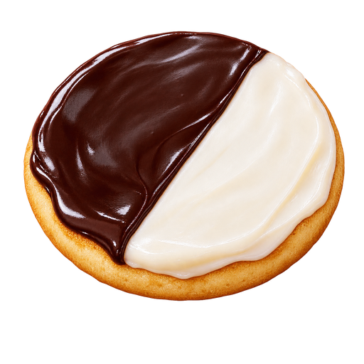 Black and White Cookie sticker illustration