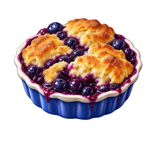 Blueberry Cobbler sticker illustration