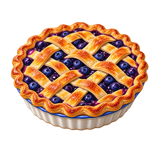 Blueberry Pie sticker illustration