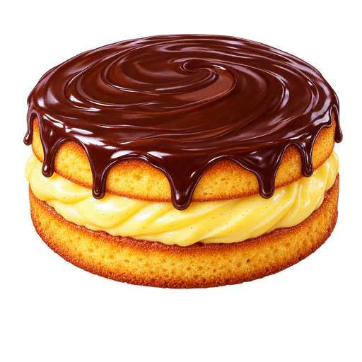 Boston Cream Pie sticker illustration