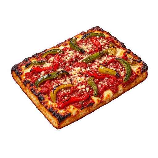 Brier Hill-style pizza sticker illustration