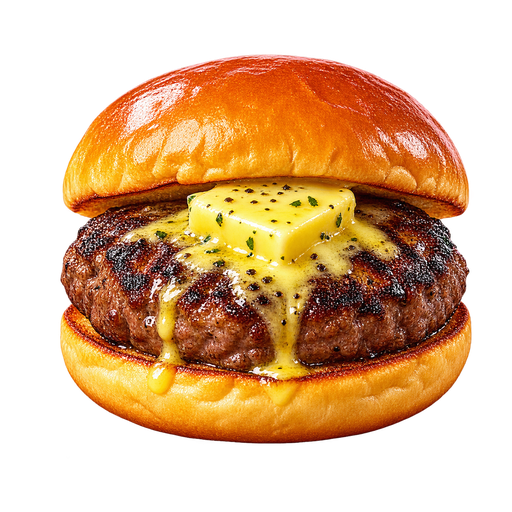 Butter Burger sticker illustration