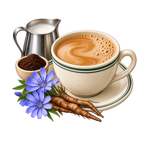 Café au lait (New Orleans) sticker illustration