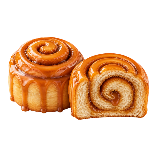 Caramel rolls sticker illustration