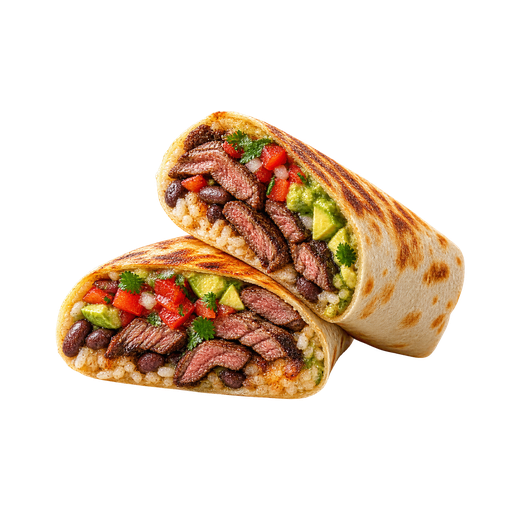 Carne Asada Burrito sticker illustration