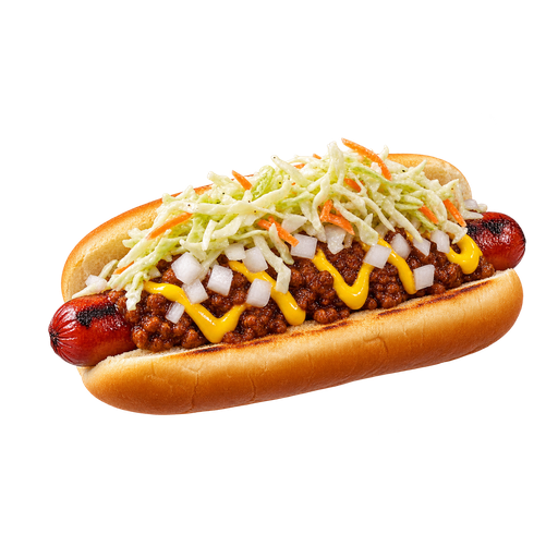 Carolina-Style Hot Dog sticker illustration