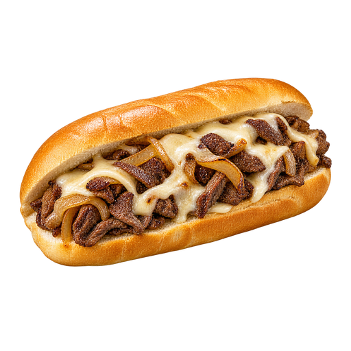 Cheesesteak sticker illustration