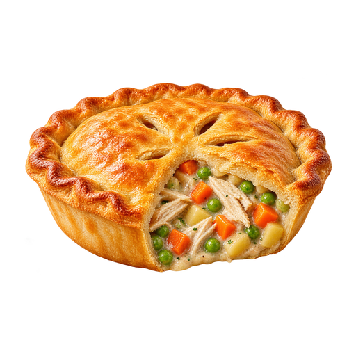 Chicken pot pie sticker illustration
