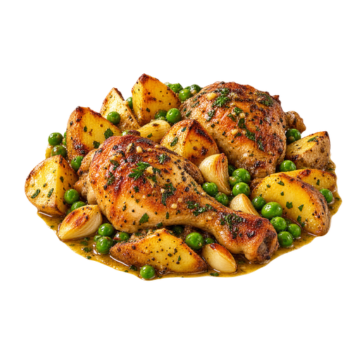 Chicken Vesuvio sticker illustration