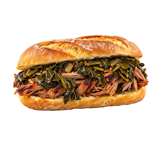 Collard sandwich sticker illustration