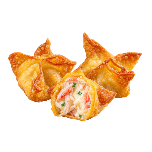 Crab Rangoon sticker illustration