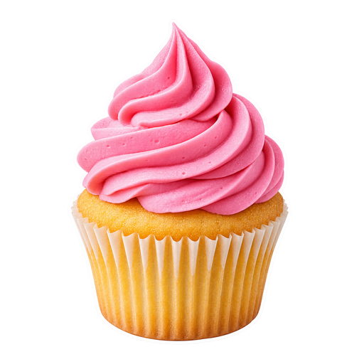 Cupcake sticker illustration