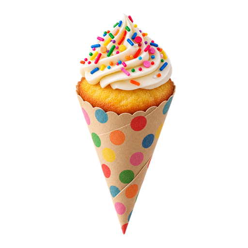 Cupcone sticker illustration