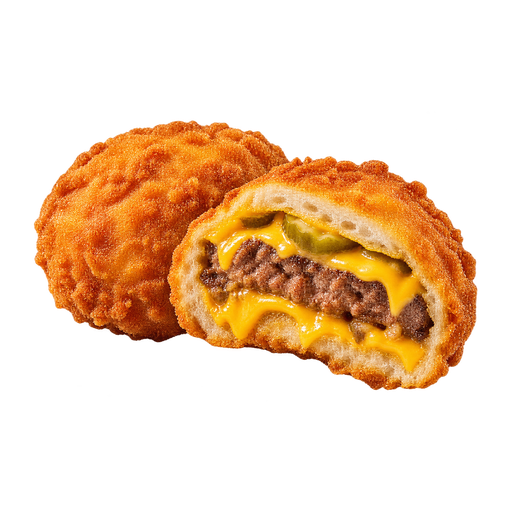 Deep-Fried Burger sticker illustration