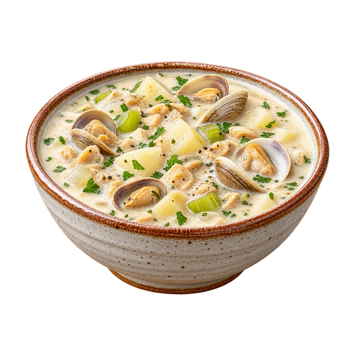 Delaware clam chowder sticker illustration