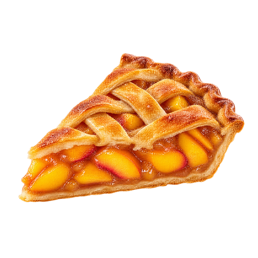 Delaware peach pie sticker illustration