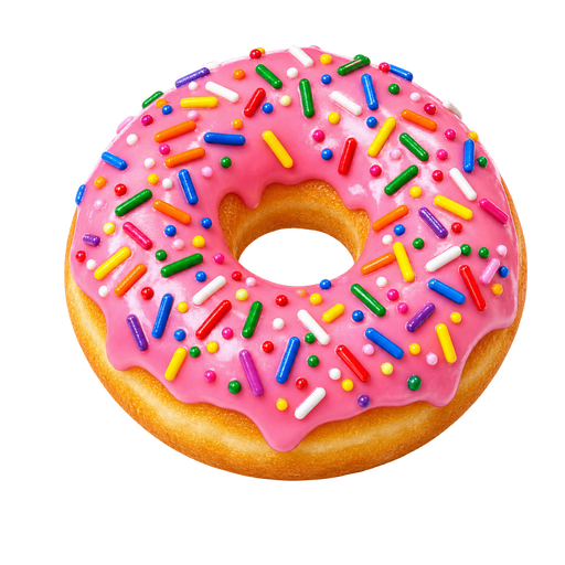 Doughnut sticker illustration