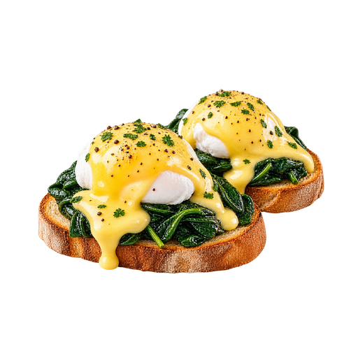 Eggs Florentine sticker illustration