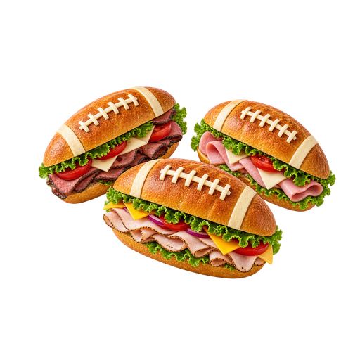 Football Sandwiches sticker illustration