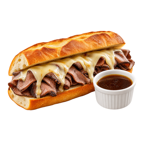 French Dip Sandwich sticker illustration