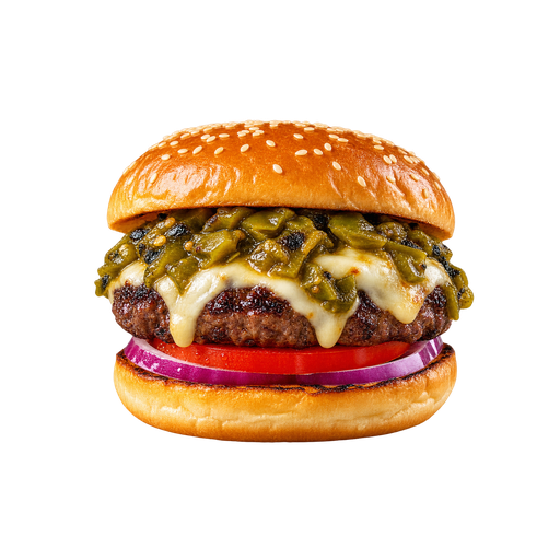 Green Chile Cheeseburger sticker illustration