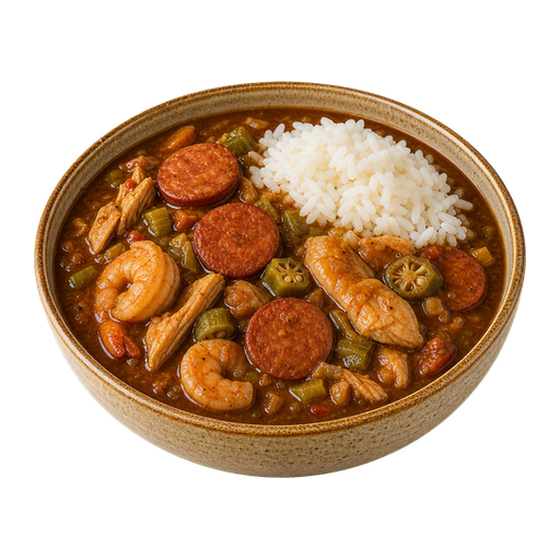 Gumbo sticker illustration