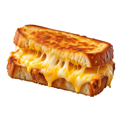 Hot cheese sandwich sticker illustration