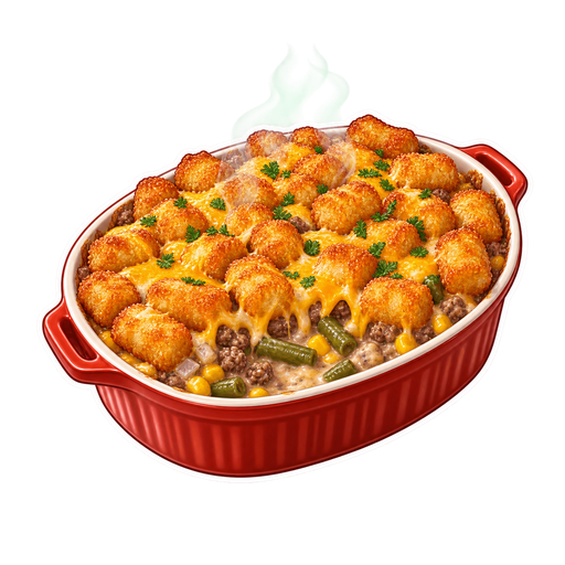 Hotdish sticker illustration