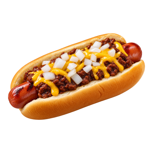 Kansas City-style hot dog sticker illustration