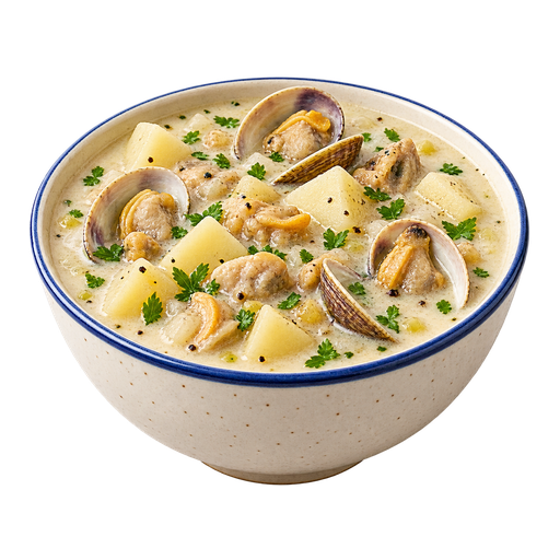 Long Island Clam Chowder sticker illustration