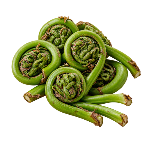 Maine Fiddleheads sticker illustration