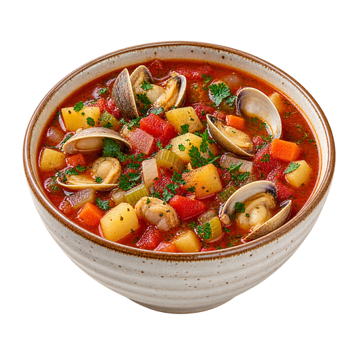 Manhattan Clam Chowder sticker illustration