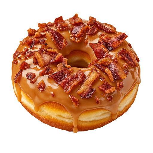 Maple Bacon Donut sticker illustration