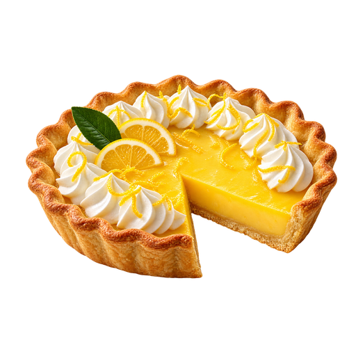 Meyer lemon pie sticker illustration